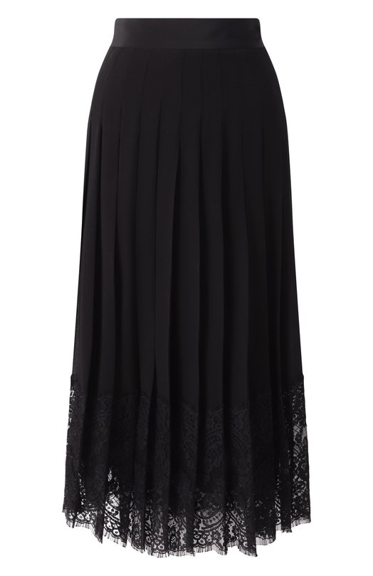 Юбка из шелка и хлопка Dolce & Gabbana F4BFTT/FU1AR Чёрный F4BFTT/FU1AR