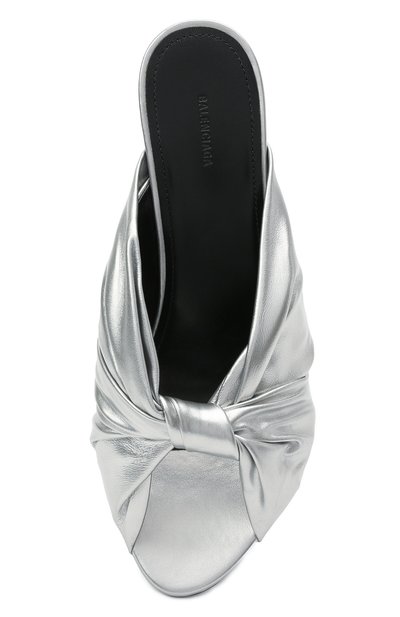 Кожаные мюли drapy BALENCIAGA, арт. 617574/WBAW0, фото 5