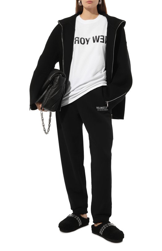 Хлопковая футболка Helmut Lang 006HM512 Белый  006HM512 Фото 2
