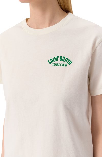 Хлопковая футболка MC2 SAINT BARTH молочного цвета по цене 10750 руб., арт. STBW EMILIE/06186H, фото 5 Хлопковая футболка MC2 SAINT BARTH, арт. STBW EMILIE/06186H, фото 5