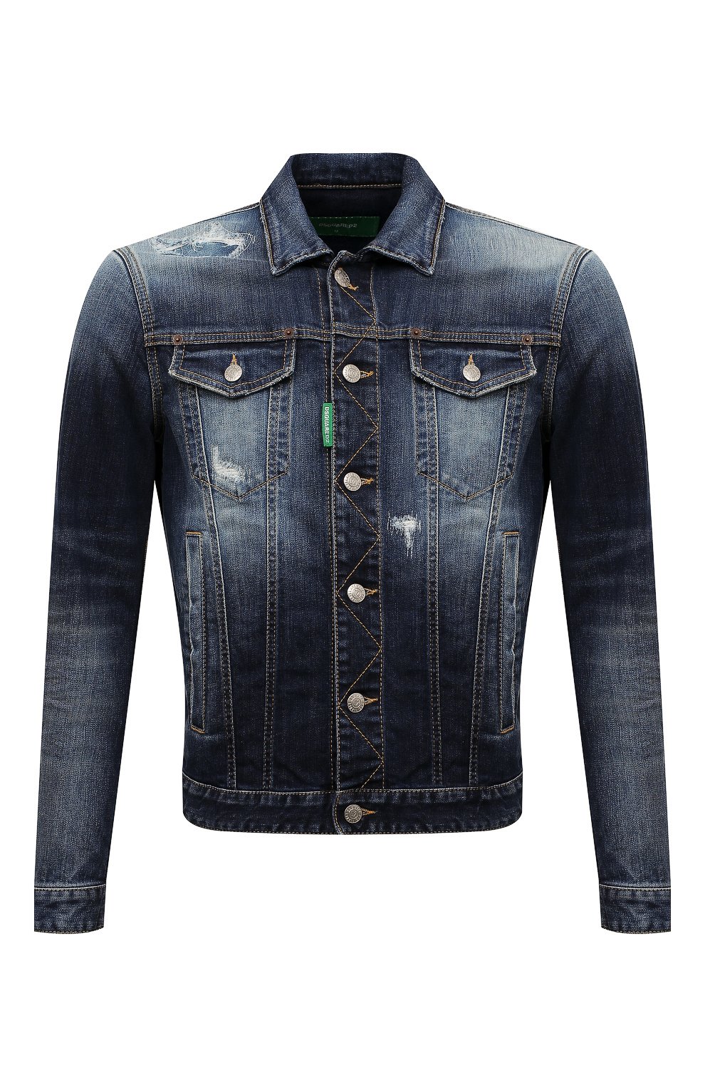 Джинсовая куртка DSQUARED2 синего цвета по цене 78150 руб., арт. S78AN0050/S30819, фото 1 Джинсовая куртка DSQUARED2, арт. S78AN0050/S30819, фото 1