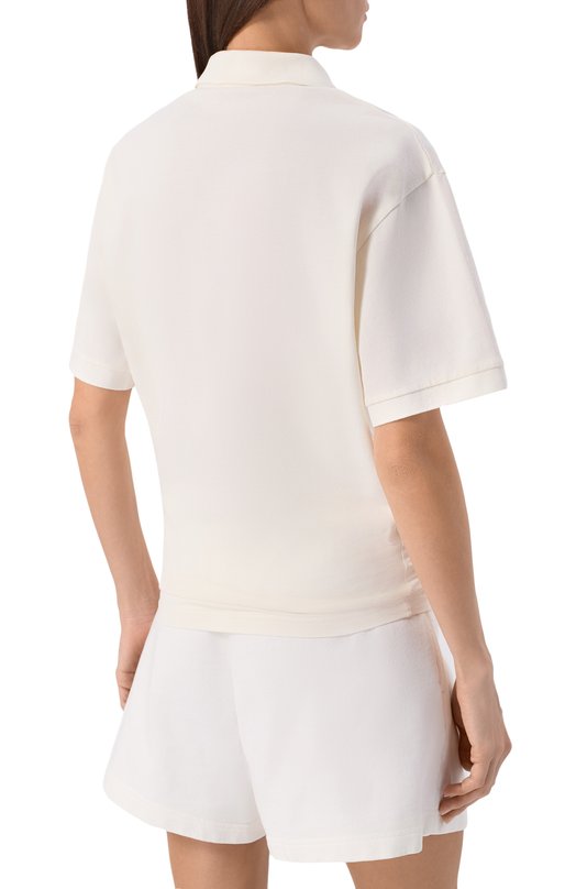 Хлопковое поло Haikure HEW54142TP003PX/LACY Белый  HEW54142TP003PX/LACY Фото 4