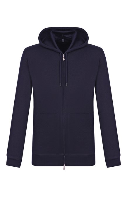 Мужской кардиган из кашемира и шелка BRUNELLO CUCINELLI темно-синего цвета, арт. MM8359069G | Фото 1 (Длина (для топов): Стандартные; Рукава: Длинные; Материал внешний: Шерсть, Кашемир; Материал сплава: Проставлено; Драгоценные камни: Проставлено)
