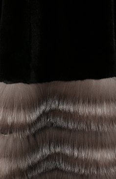 Детская шуба регина FURLAND черного цвета, арт. 0187000510086600000 | Фото 3 (Рукава: Длинные; Статус проверки: Проверена категория; Кросс-КТ: Зима)