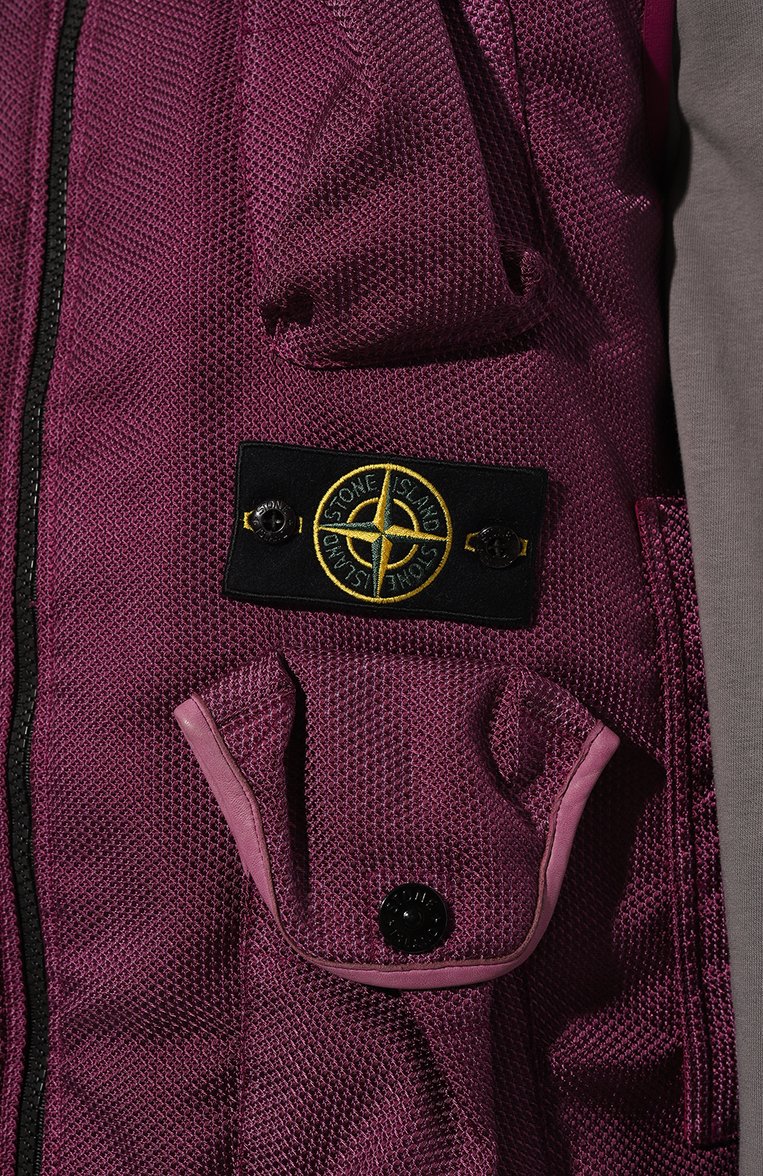 Мужской жилет STONE ISLAND фиолетового цвета, арт. 7515G0224 | Фото 5 (Материал внешний: Синтетический материал; Длина (верхняя одежда): Короткие; Материал подклада: Синтетический материал; Стили: Гранж; Мужское Кросс-КТ: жилеты-тонкие)