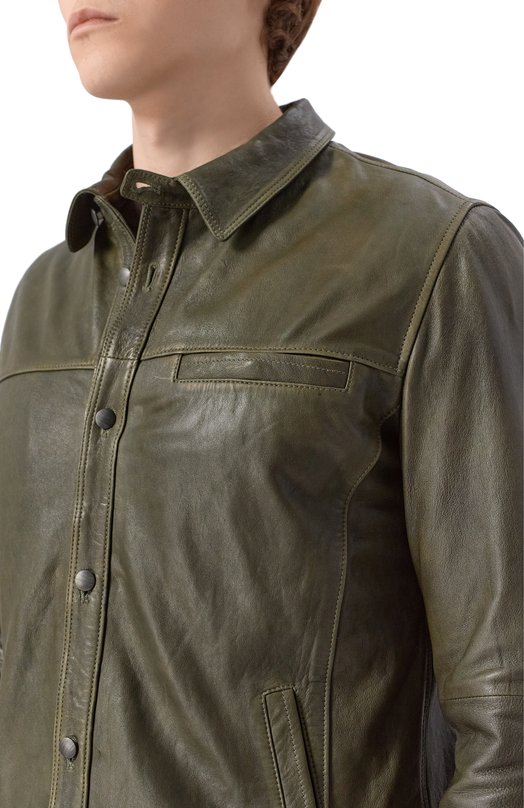 Кожаная куртка-рубашка Gimo's 6S20.J.180.64V.TRF/CI Зелёный  6S20.J.180.64V.TRF/CI Фото 5