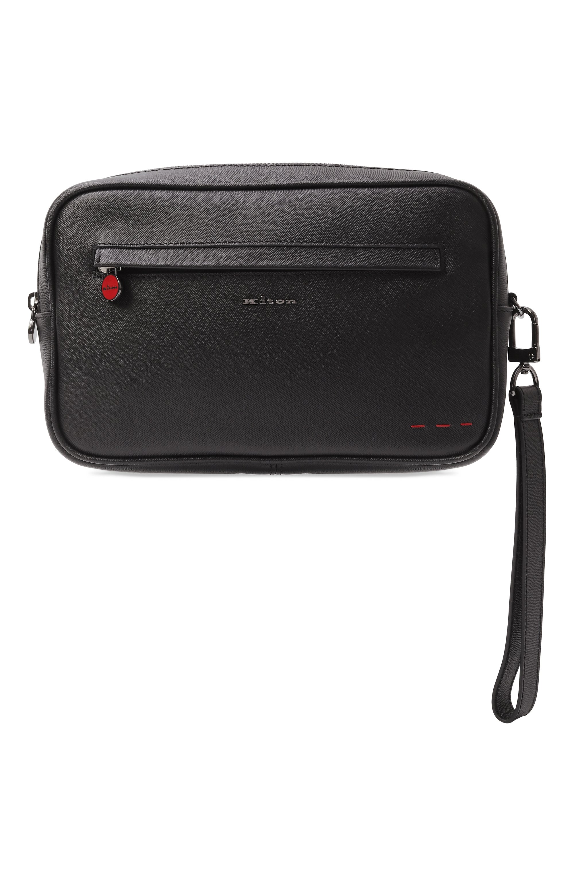 Борсетка KITON черного цвета по цене 107000 руб., арт. UBA0011N0122808, фото 8 Борсетка KITON, арт. UBA0011N0122808, фото 8