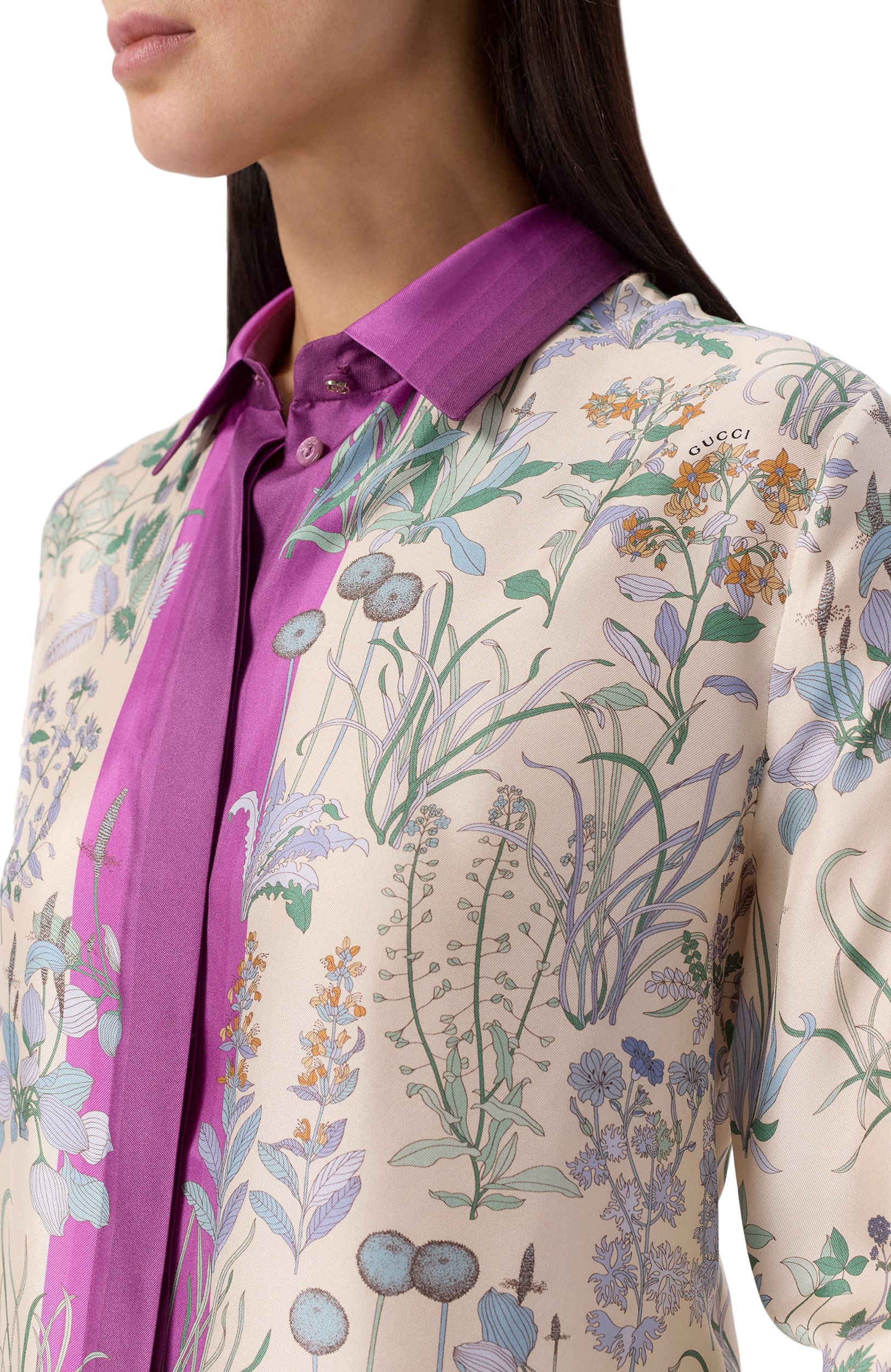 Шелковая рубашка GUCCI, арт. 856092/ZAUK7, фото 5