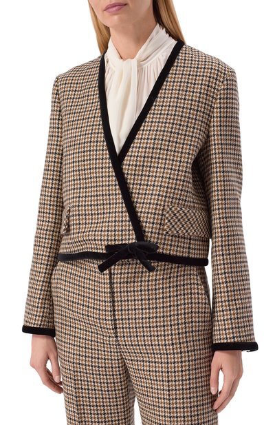 Шерстяной жакет VALENTINO бежевого цвета по цене 371500 руб., арт. 8B3CE590/9WL, фото 3 Шерстяной жакет VALENTINO, арт. 8B3CE590/9WL, фото 3