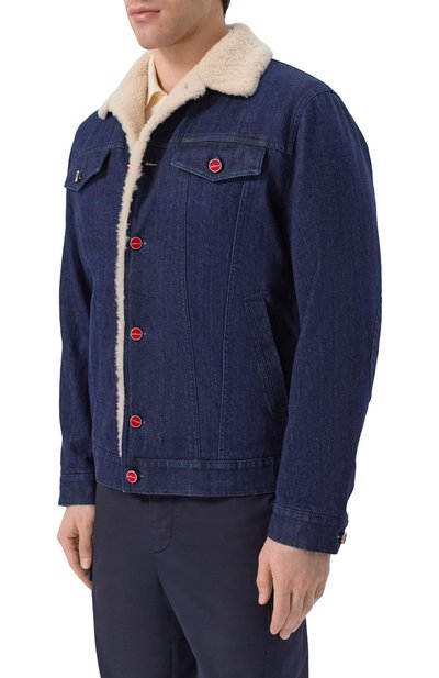 Джинсовая куртка с подкладкой из овчины KITON, арт. UW2280SV0402F, фото 3