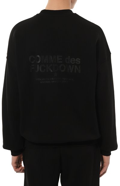 Хлопковый свитшот COMME DES FUCKDOWN черного цвета по цене 11100 руб., арт. CFABM01326, фото 4 Хлопковый свитшот COMME DES FUCKDOWN, арт. CFABM01326, фото 4