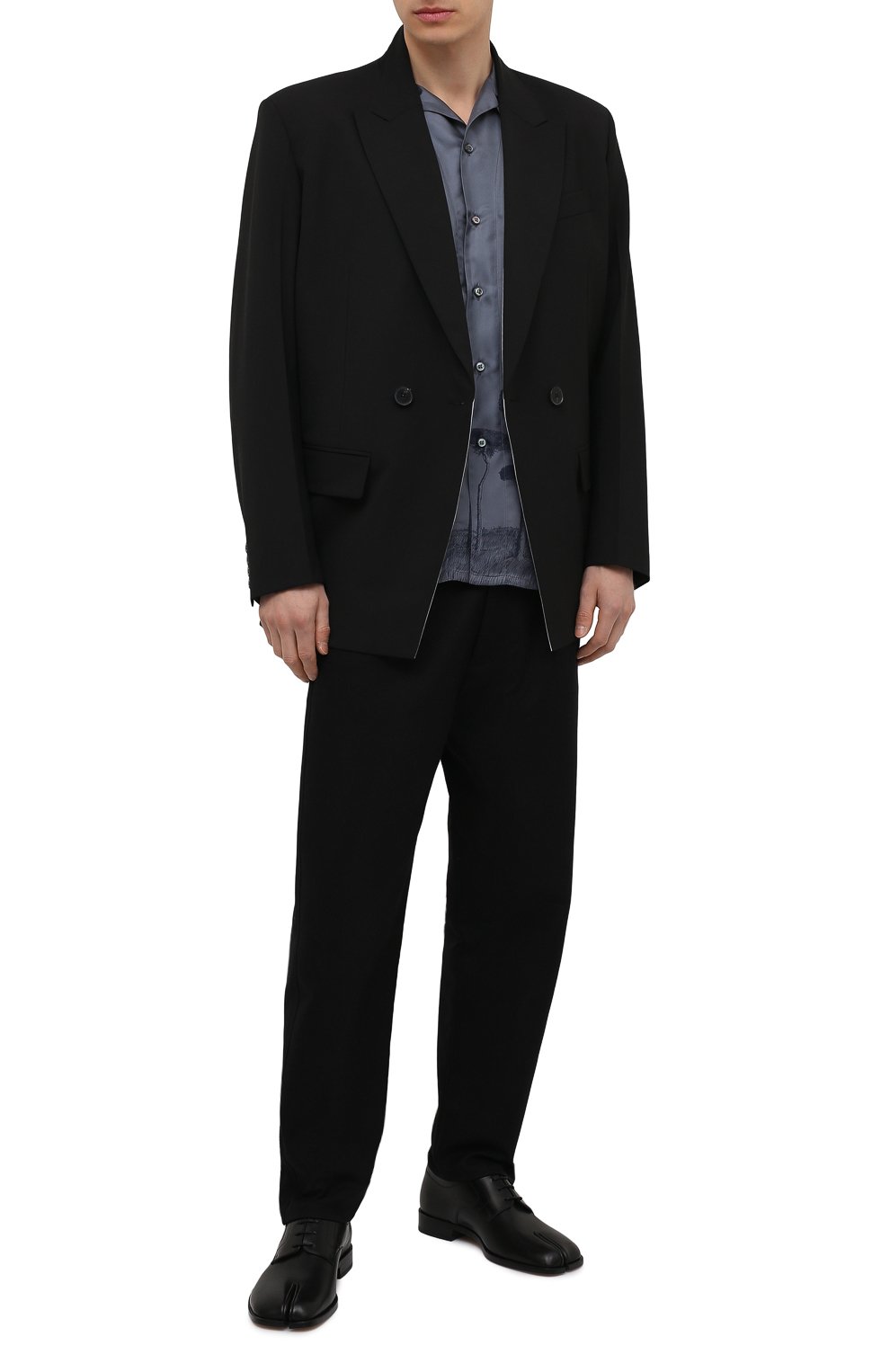 Кожаные дерби tabi MAISON MARGIELA черного цвета по цене 88100 руб., арт. S97WQ0052/P3292, фото 2 Кожаные дерби tabi MAISON MARGIELA, арт. S97WQ0052/P3292, фото 2