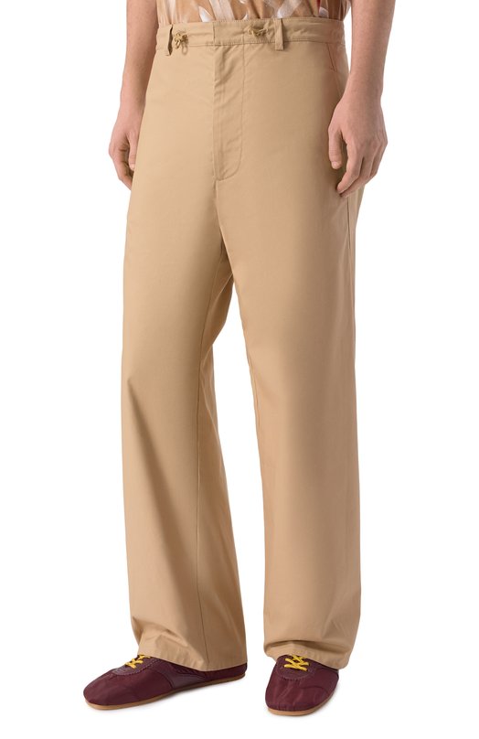 Хлопковые брюки Moschino A0311/0218 Бежевый  A0311/0218 Фото 3