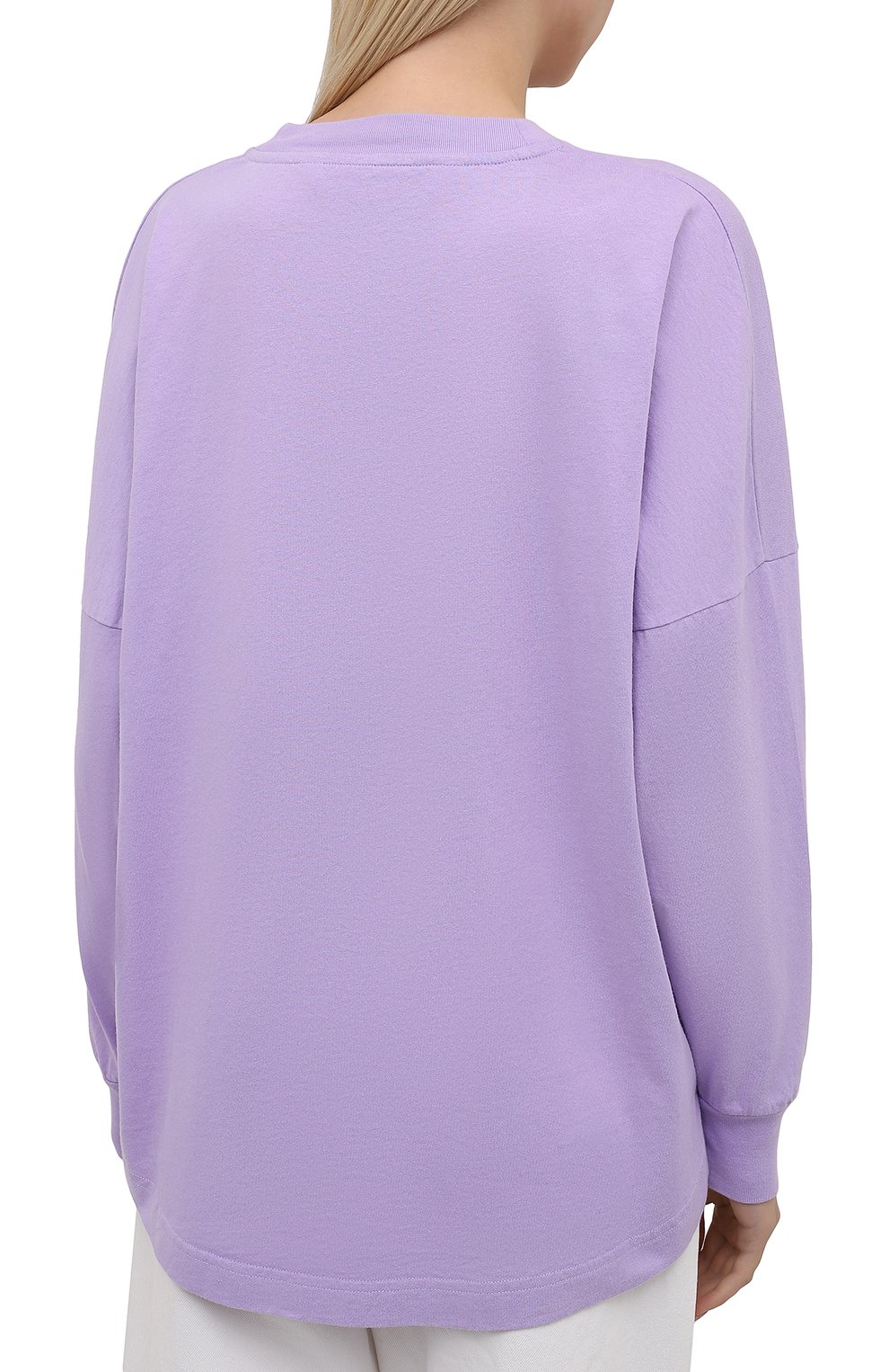 Хлопковый лонгслив PALM ANGELS сиреневого цвета по цене 36700 руб., арт. PWAB012F21JER0043632, фото 4 Хлопковый лонгслив PALM ANGELS, арт. PWAB012F21JER0043632, фото 4