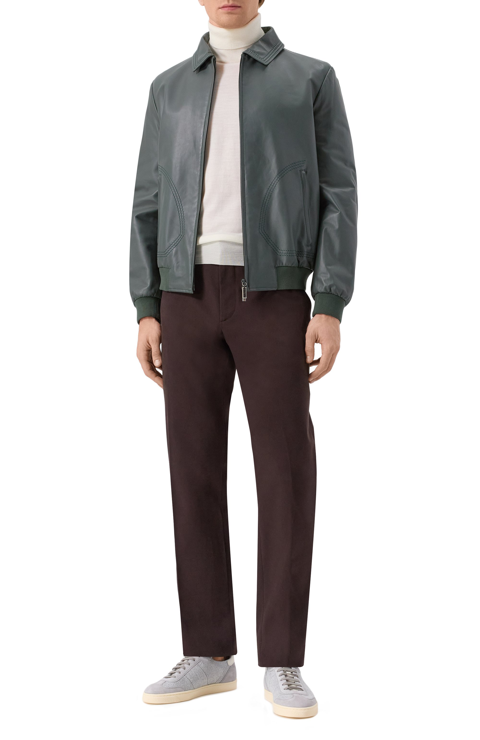 Кожаный бомбер ZILLI, арт. A0RYH1M1005VTSU00, фото 2