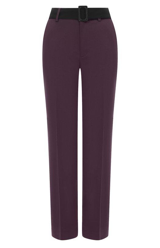 Шерстяные брюки MM6 S62KB0251/M35622 Фиолетовый S62KB0251/M35622