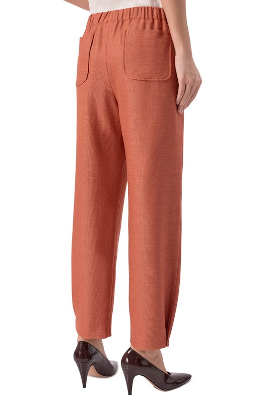 Брюки из шелка и шерсти Giorgio Armani GW002604/TE20034 Оранжевый  GW002604/TE20034 Фото 4