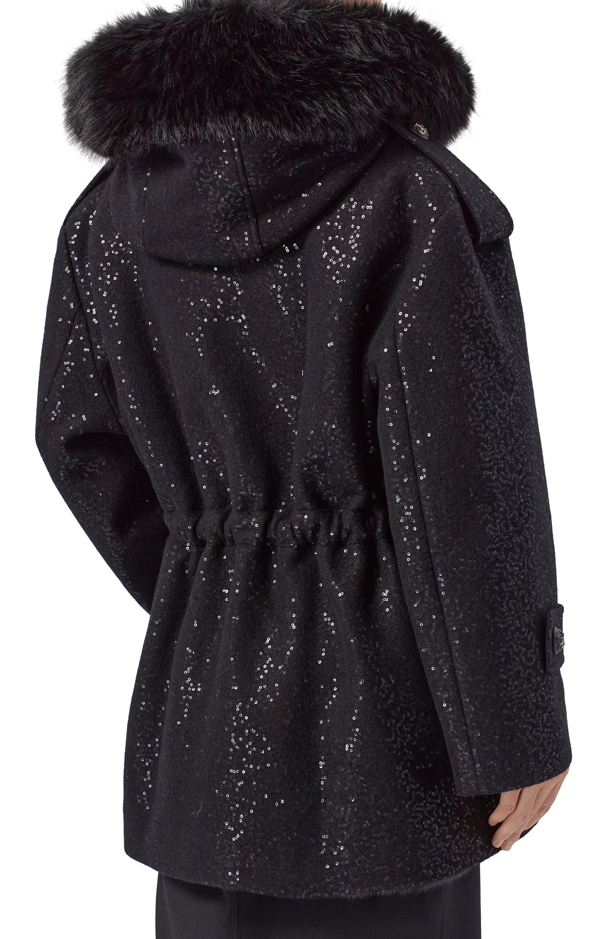Парка с отделкой пайетками ELIE SAAB, арт. J0200NF25/PA012, фото 4