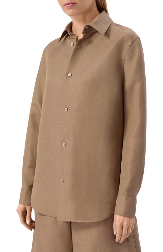 Рубашка изо льна и шелка MVST M26.2PW.B013/F123 LIN0 SETA Бежевый  M26.2PW.B013/F123 LIN0 SETA Фото 3