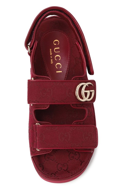 Текстильные сандалии Gucci 816630/FAD9G Бордовый  816630/FAD9G Фото 6
