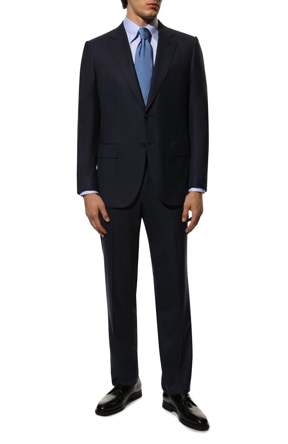 Хлопковая сорочка ZILLI голубого цвета по цене 89950 руб., арт. MFX-30803-51465/0007, фото 2 Хлопковая сорочка ZILLI, арт. MFX-30803-51465/0007, фото 2