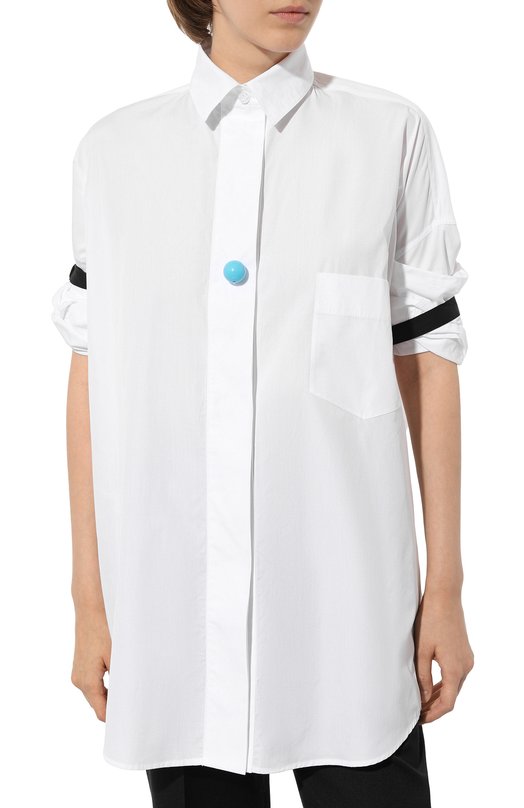 Хлопковая рубашка Nackiye Белый, фото 6