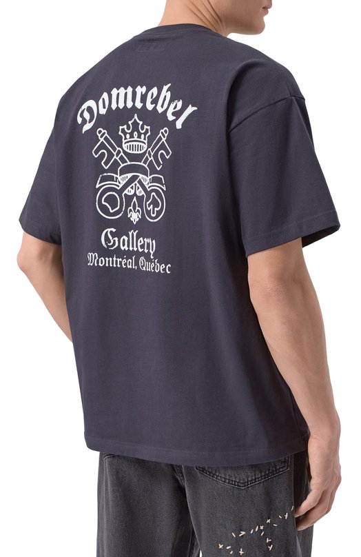 Хлопковая футболка DOMREBEL M KEYS/T-SHIRT Серый  M KEYS/T-SHIRT Фото 4