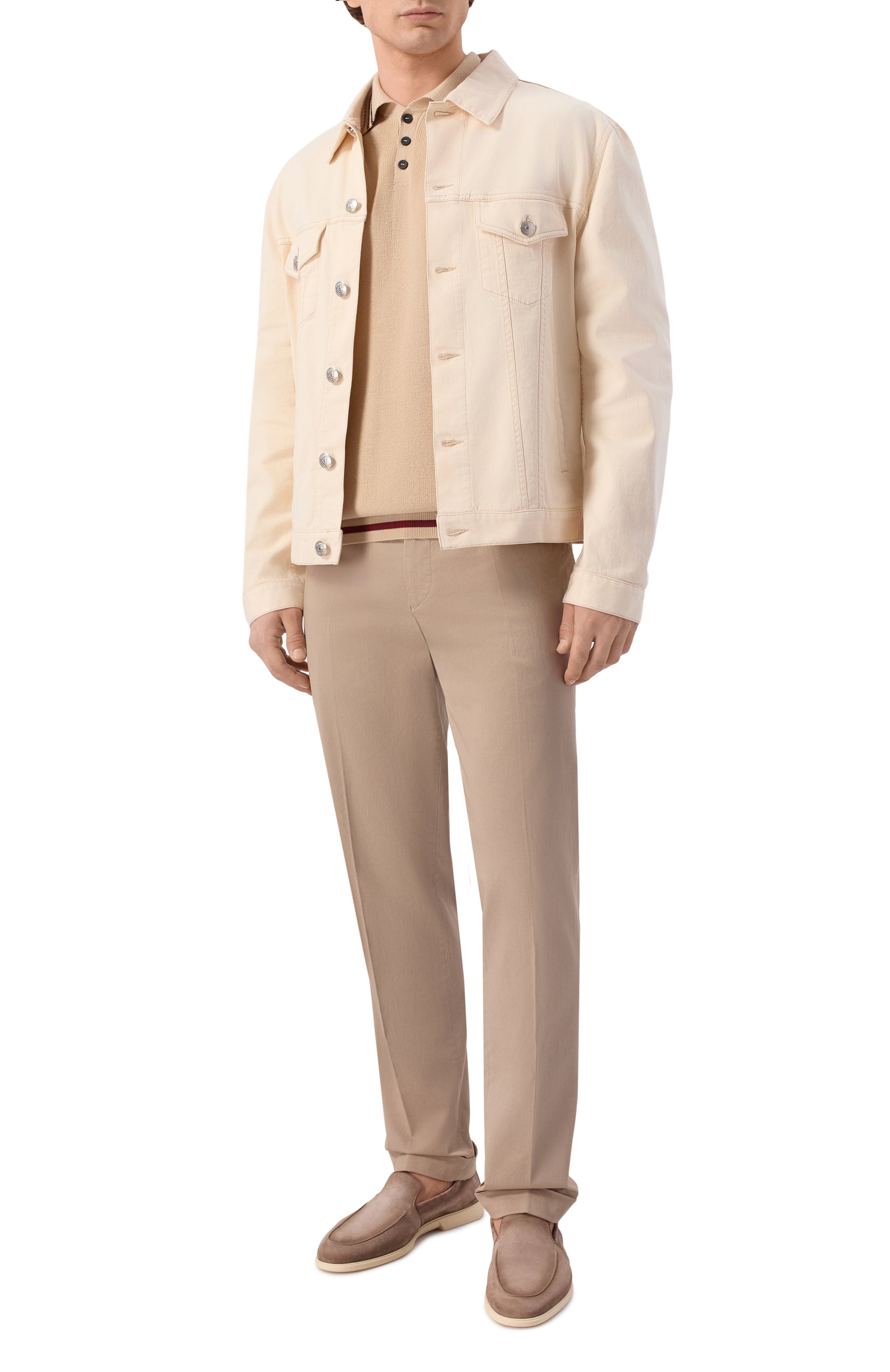 Хлопковое поло KITON бежевого цвета по цене 120500 руб., арт. UMM0737, фото 2 Хлопковое поло KITON, арт. UMM0737, фото 2