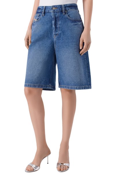 Джинсовые шорты DIESEL синего цвета по цене 18550 руб., арт. A14051/0ADBW, фото 3 Джинсовые шорты DIESEL, арт. A14051/0ADBW, фото 3