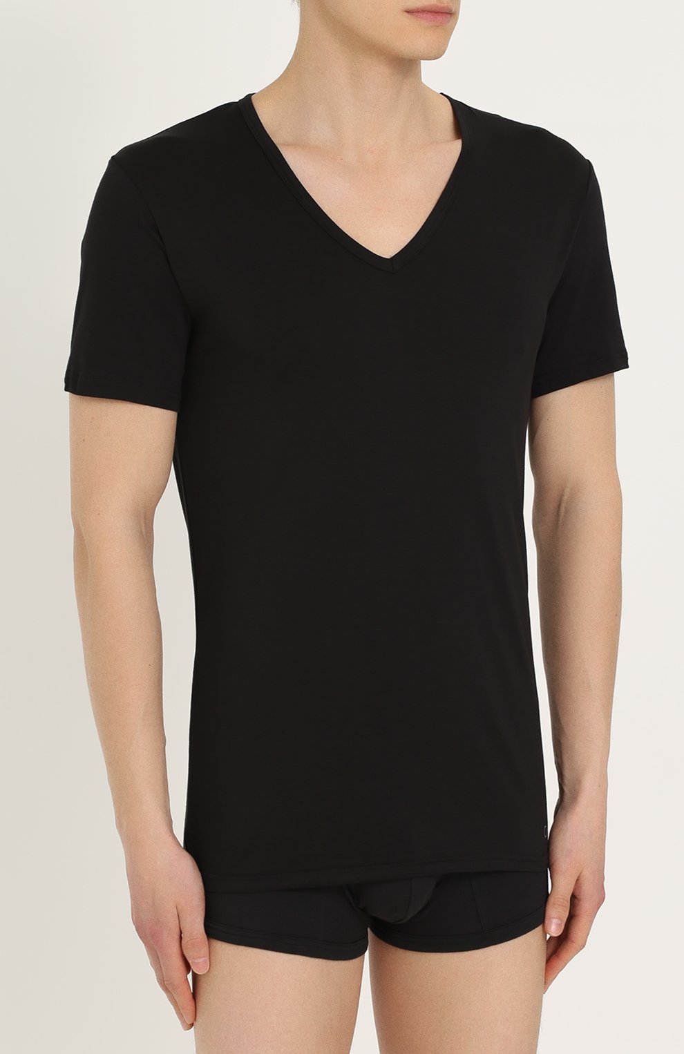 Хлопковая футболка с v-образным вырезом CALVIN KLEIN, арт. NB1217A, фото 3
