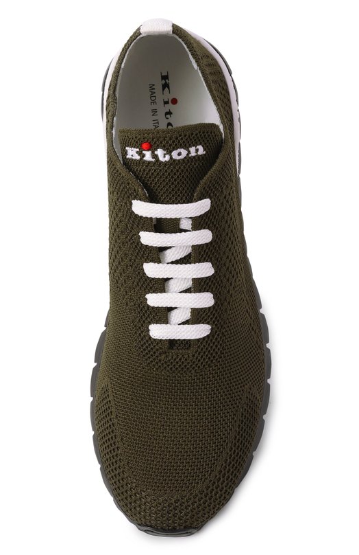 Текстильные кроссовки Kiton USSFITN00809 Хаки  USSFITN00809 Фото 6