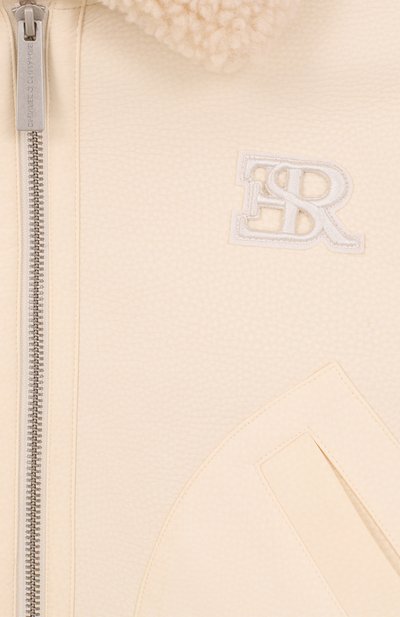 Дубленка из экомеха ERMANNO SCERVINO кремового цвета по цене 36950 руб., арт. SFGB035C, фото 3 Дубленка из экомеха ERMANNO SCERVINO, арт. SFGB035C, фото 3