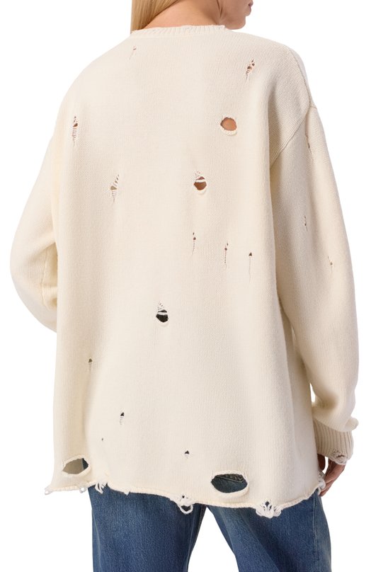 Свитер из шерсти и кашемира Addicted AD1004 Кремовый  AD1004 Фото 4