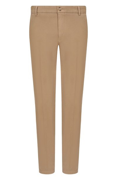 Хлопковые брюки BOSS бежевого цвета по цене 20950 руб., арт. 50543304, фото 1 Хлопковые брюки BOSS, арт. 50543304, фото 1