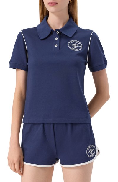 Хлопковое поло sporty & rich x hotel du cap-eden-roc SPORTY AND RICH, арт. T005760666BL107, фото 3