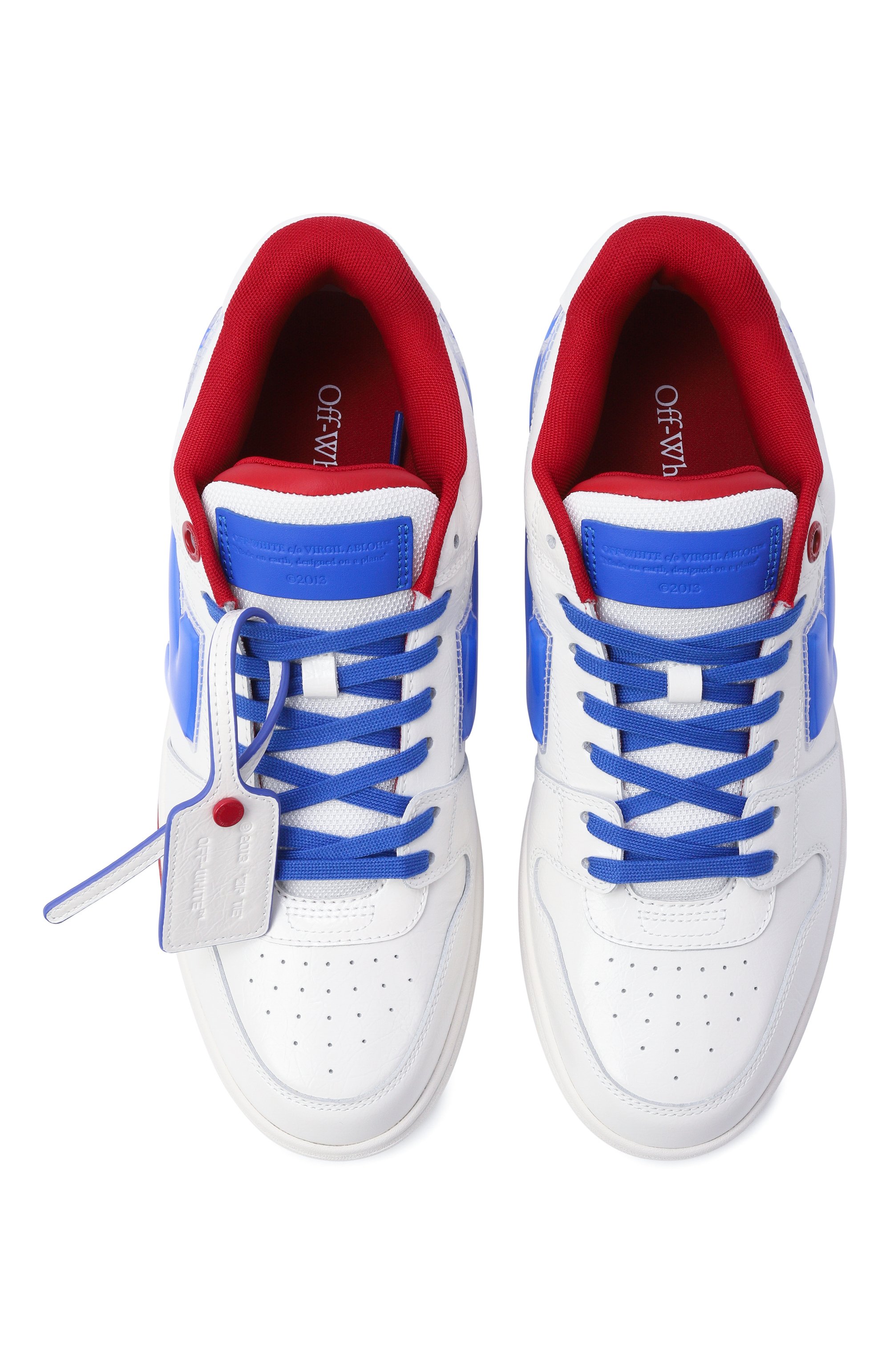 Кожаные кеды out of office OFF-WHITE, арт. 0MIA189S26LEA009, фото 5