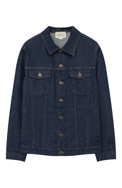 Джинсовая куртка GUCCI синего цвета по цене 116500 руб., арт. 547827/XDAC6, фото 1 Джинсовая куртка GUCCI, арт. 547827/XDAC6, фото 1