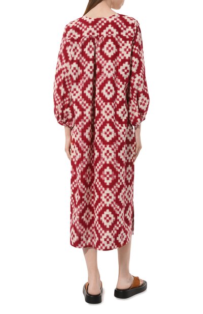 Хлопковая туника KLEED LOUNGEWEAR, арт. D0RCAS RED KAFTAN, фото 4