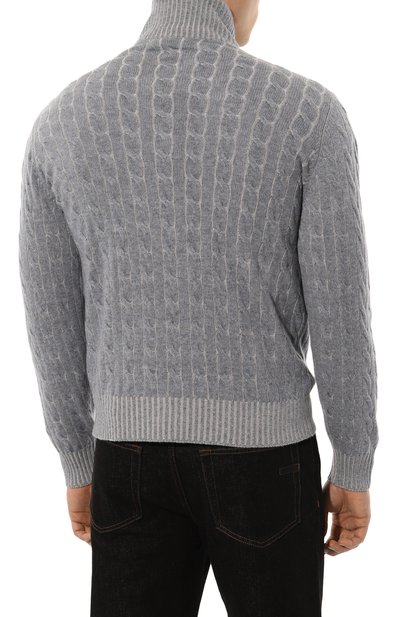 Кашемировый джемпер BRUNELLO CUCINELLI светло-серого цвета по цене 337000 руб., арт. M22700604, фото 4 Кашемировый джемпер BRUNELLO CUCINELLI, арт. M22700604, фото 4