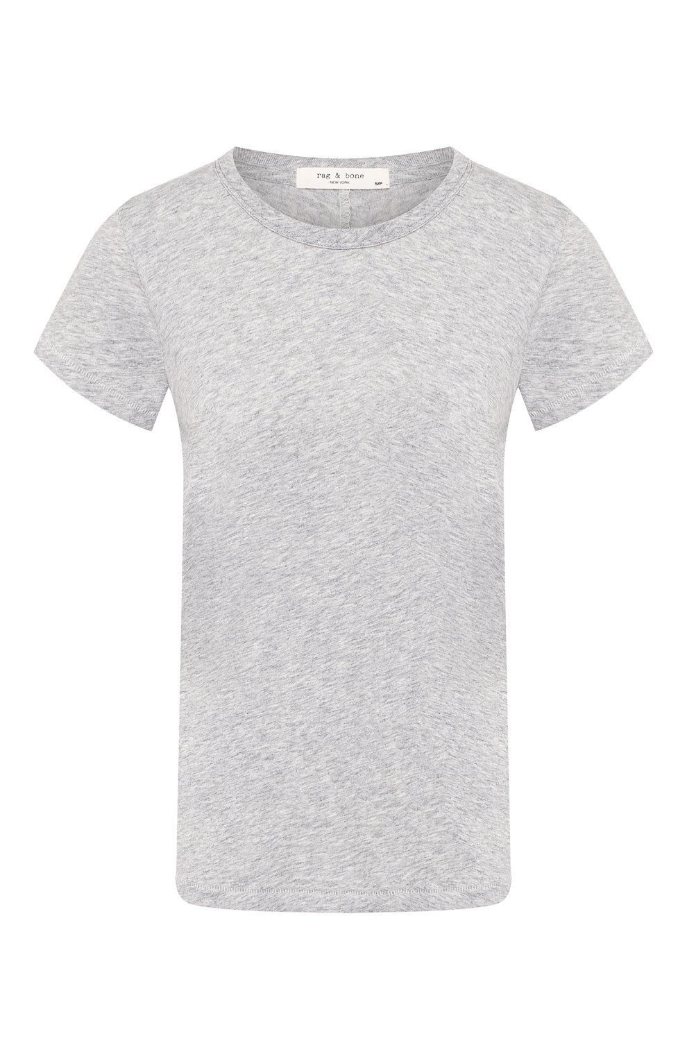 Хлопковая футболка RAG AND BONE серого цвета по цене 10950 руб., арт. W272C32CH, фото 1 Хлопковая футболка RAG AND BONE, арт. W272C32CH, фото 1