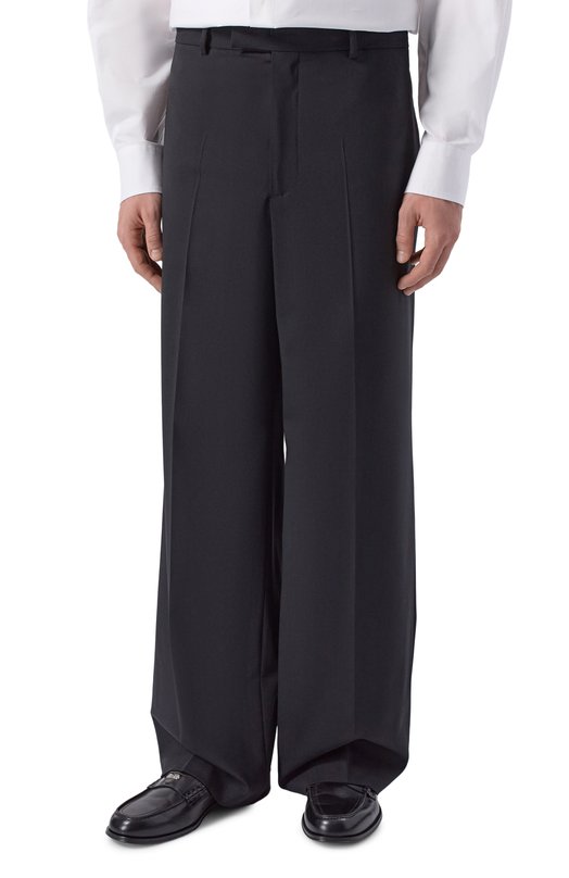 Шерстяные брюки MSGM 4040MP11/267100 Чёрный  4040MP11/267100 Фото 3