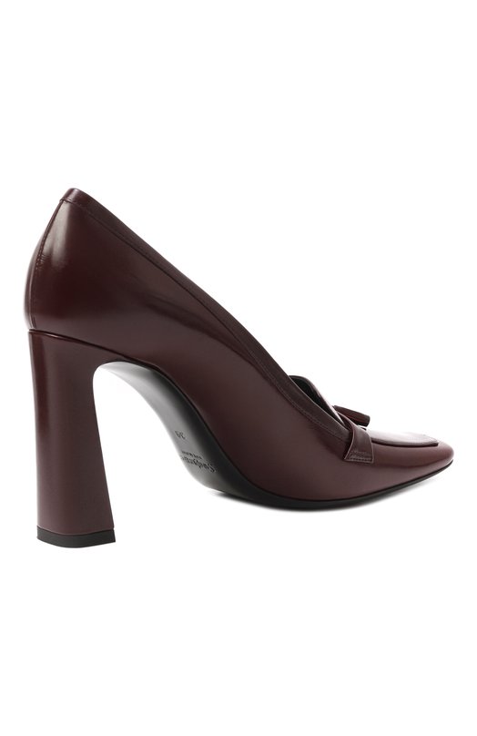 Кожаные туфли Chloé 90 Saint Laurent 841175/AAEHF Бордовый  841175/AAEHF Фото 5