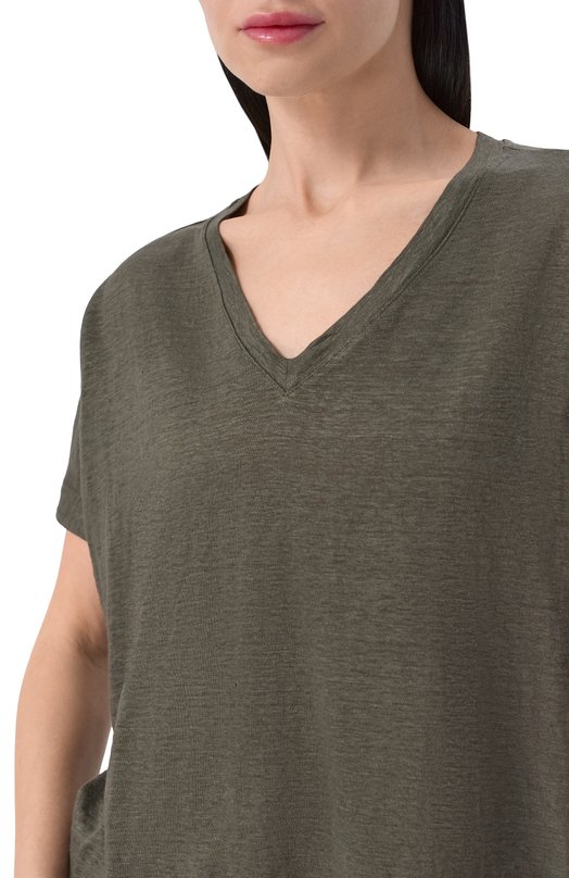 Льняная футболка Gran Sasso 60230/96800 Хаки  60230/96800 Фото 5