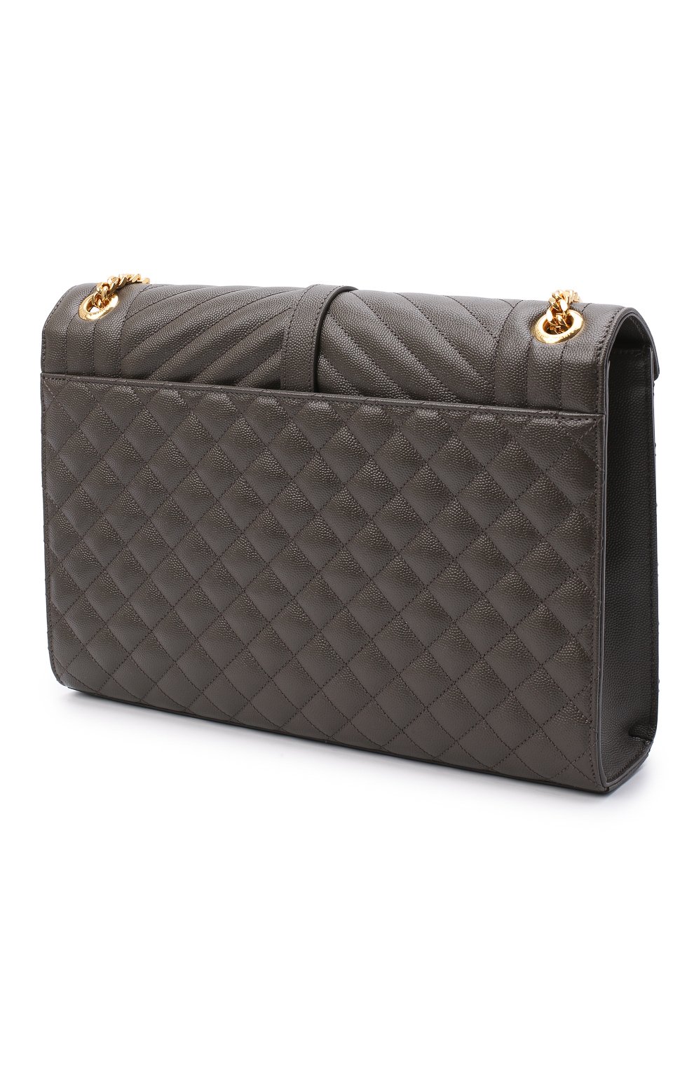 Сумка envelope large SAINT LAURENT темно-серого цвета по цене 236500 руб., арт. 600166/B0W91, фото 3 Сумка envelope large SAINT LAURENT, арт. 600166/B0W91, фото 3
