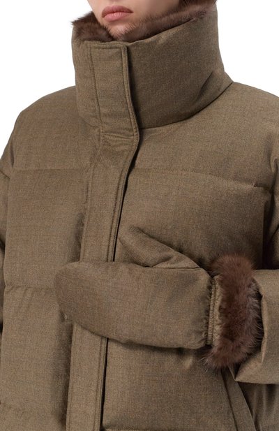 Пуховик с отделкой из соболя YVES SALOMON, арт. 24WYV02766W02W, фото 5