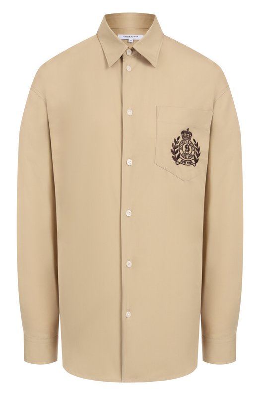 Хлопковая рубашка Sporty and Rich SI006612241BE22 Бежевый SI006612241BE22