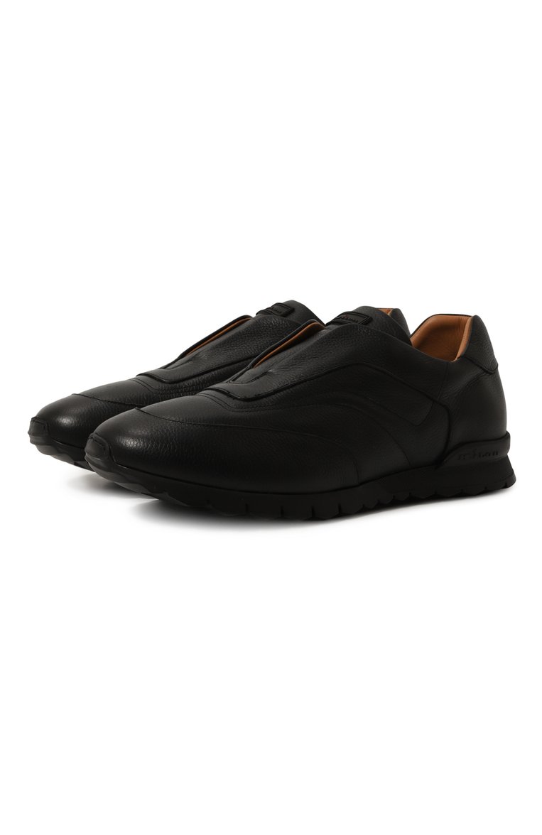Мужские кожаные кроссовки KITON черного цвета, арт. USSA107N0109803 | Фото 1 (Региональные ограничения белый список (Axapta Mercury): Не проставлено; Нос: Не проставлено; Стили: Классический; Материал утеплителя: Без утеплителя; Материал внешний: Натуральная кожа; Материал внутренний: Натуральная кожа; Подошва: Плоская; Кросс-КТ: Низкие)
