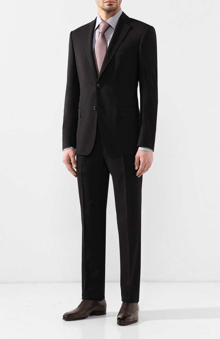 Мужская хлопковая сорочка с воротником кент TOM FORD серого цвета, арт. 5FT841/94C1JE | Фото 2 (Длина (для топов): Стандартные; Рукава: Длинные; Материал внешний: Хлопок; Статус проверки: Проверена категория, Проверено; Мужское Кросс-КТ: Сорочка-одежда; Принт: Клетка; Случай: Формальный; Манжеты: На пуговицах; Воротник: Кент; Материал сплава: Проверено, Проставлено; Драгоценные камни: Проставлено; Стили: Кэжуэл)