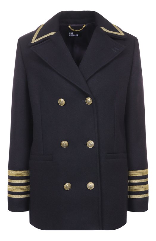 Шерстяное полупальто The Kooples FMAN31012K Синий FMAN31012K