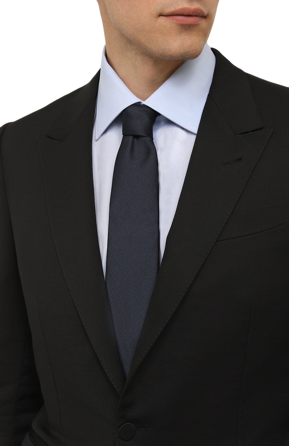 Шелковый галстук LANVIN синего цвета по цене 15700 руб., арт. 1302/TIE, фото 2 Шелковый галстук LANVIN, арт. 1302/TIE, фото 2